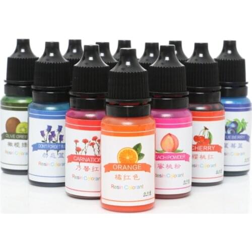 83XC 12 Colors DIY Epoxy Resin Pigment Liquid Resin Colorant Pigment Resin Colorant Dye Resin Jewelry Making Art Crafts Tools