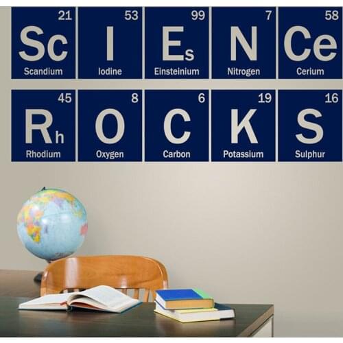 Science Rocks Periodic Vinyl Decal Sticker, Classroom , School Chemistry Dorm Decal, Table Of Elements Decoration SK49