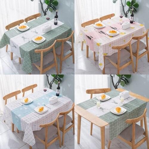 Tablecloth Waterproof Oil-proof Table Cover Washable Cloth Art Cabinet Tea Table Rectangular Tablecloth