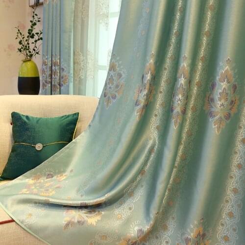 Modern Minimalist European Style Atmospheric Blackout Curtains for Living Room Bedroom Study Blackout Curtains Custom