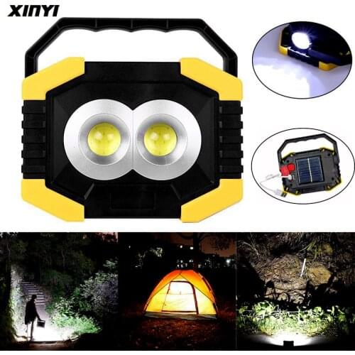 100W Led Work Light 180 Degrees Adjustable Lanterns Built-in Battery Spotlight Rechargeable Solar energy Lamp Outdoor Camping