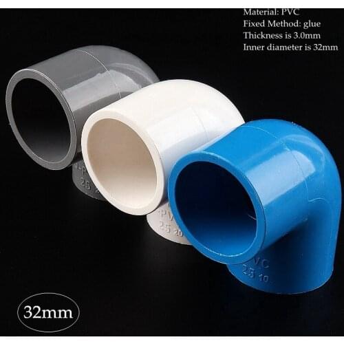 32mm PVC Pipe Equal Elbow Connector Garden Irrigation Fish Tank Supplie 90 Degree Elbow Joint Adapter Water Pipe Connector