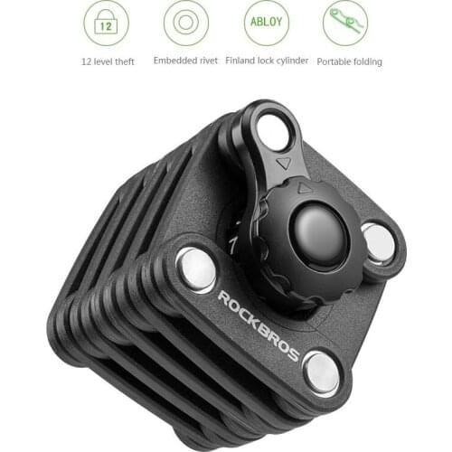 Rockbros Password Bicycle Motorcycle Electronic Bike Lock Drill Resistant Anti-theft Cylinder Cycling MTB Mountain Bike Parts