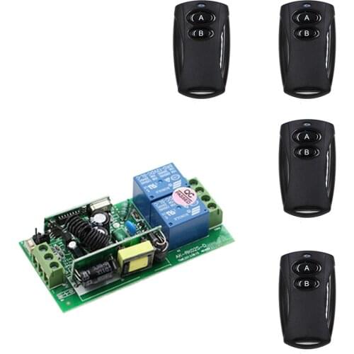 Top Quality AC85V-250V 10A Relay 2 Buttons with Transmitter RF Wireless Remote Control Switch For Smart Home in Stock