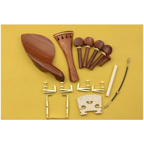 1 set new rosewood Violin parts 4/4 full size with fine tuners+Tail Guts+Bridges+sound post+Clamp screw