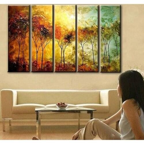 100% hand-painted oil painting Forest paintings Art Decoration sitting room Painting gift 91815807B