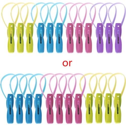 12Pcs/set Clothes Peg Clips Pins Hanging Rope Hanger Laundry Hangers Supplies