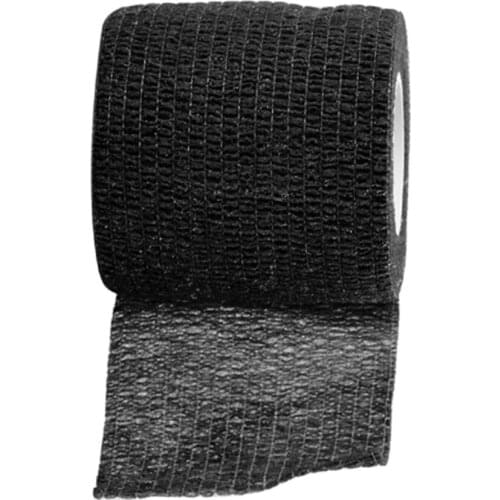 2 Black Self-adhesive Elastic Bandage Wrap for Cartridge Grip Tube