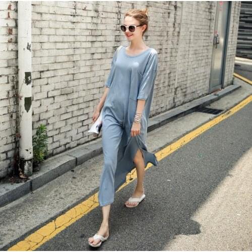 2017 Summer Maternity Dresses Soild long Straight Dresses Woman Large Size Dresses Woman Pregnant Dress MD-00051