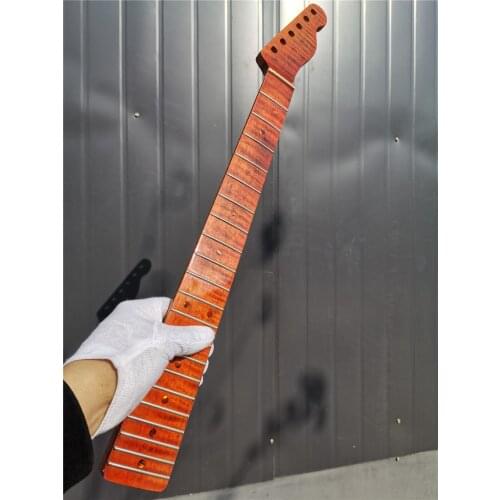 #33 Tiger Flam Maple Electric Guitar Neck 21 fret 25.5 inch Mapel Fretboard Unfinished #S4