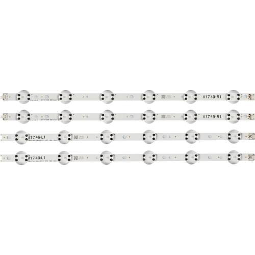 4pcs LED Backlight strip For LG 49" TV 6916L-2862A 6916L-2863A V17 49 R1+L1 ART3 49UJ670V-ZD 49UJ6560 49UJ651V LC490DGG(FK)(MD)
