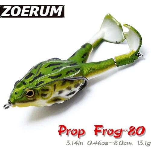 8cm 13.1g Double Propeller Soft Lures for Fishing Lure Bait Soft Lure Frog Lure Frog For Fishing Prop Silicone 2020 New Wobbler