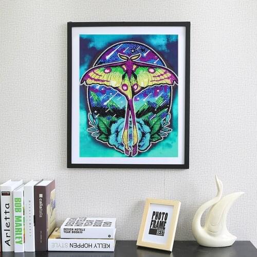 5D DIY Special Shaped Diamond Painting Butterfly Diamond Embroidery Mosaic Flower Cross Stitch Kits Crystal Multicolor Decor