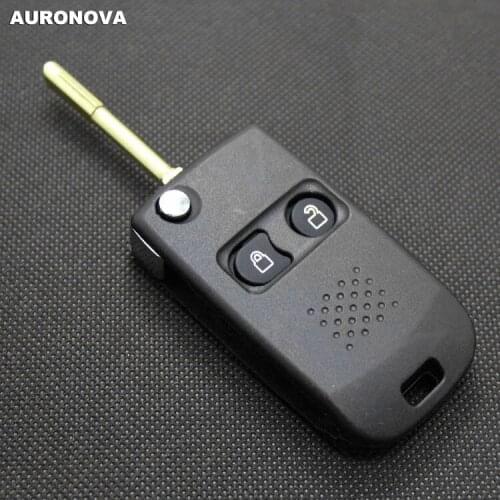 AURONOVA New Upgrade Folding Key Shell for Ford Kuga F150 F750 2 Buttons Remote Car Key Case FO21 Blade