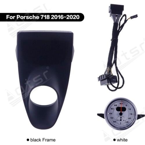 Car Stopwatch for Porsche 718 2016 - 2020 Interior Dashboard Center Clock Compass Time Electronic Meter Clock Accessories