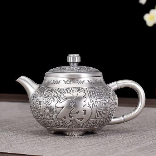 Ag999 Sterling Silver Teapot Kitchen Utensils Handmade Coffee Tea Pot