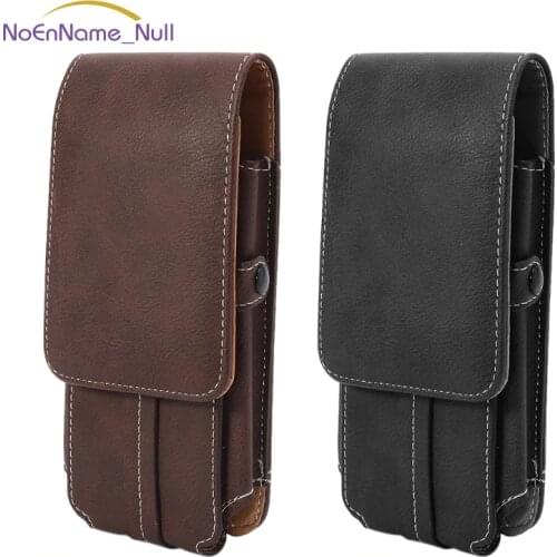 Men Waist Belt Bum Bag Phone Waist Flip Pockets Leather cards holder case JUL29