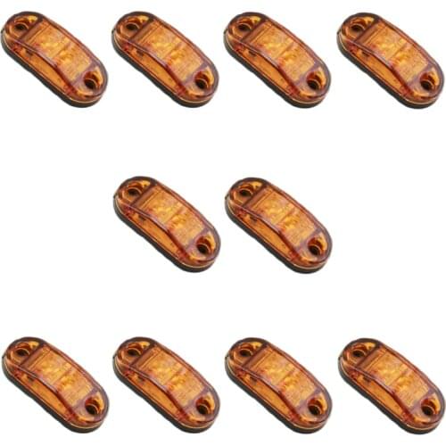 DC 10V-30V 10PCS/LOT Waterproof Turn Clearance Lights LED Piranha Lamp For Car Truck Trailers Side Signal Marker Blinker Lights