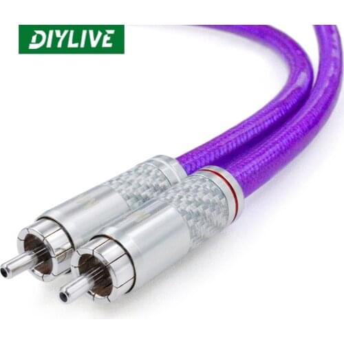 DIYLIVE M850-L Hifi MVS single crystal silver plated silver strip shielded 75 ohm HIFI audio coaxial signal line