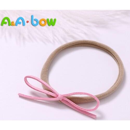 Baby Girl Headband Kawaii Bow Nylon Hair For Infants Mini Bow Hair Band For Infants Newborn Toddler Girl Hair Accessories