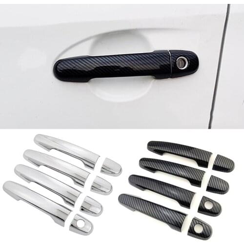 For Scion xA xB tC xD Carbon Fiber Color Exterior Modify Refit Chrome Door Handle Cover Decoration Trim Protection Sticker
