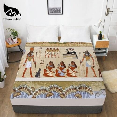 Dream NS Egyptian Style Dress Up Bedroom Home Textile Sheets 3D Print sheets Bettlaken 1PCS