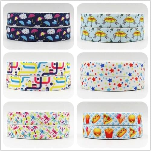 Q&N ribbon 7/8inch 22mm cartoon dog printed grosgrain ribbon webbing 50yards/roll for hair tie free shipping