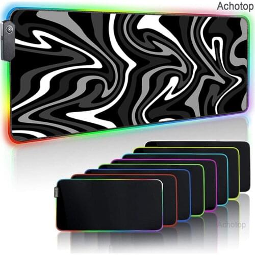 RGB Mouse Pad Strata Liquid Gaming Accessories Computer Large Mousepad Backlit XXL LED Gamer table Carpet 90x40 Desk Mat For PC