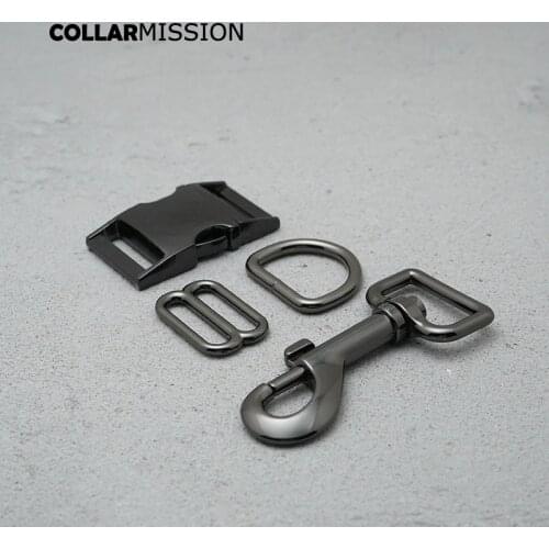Metal buckle+adjust buckle+D ring+metal dog clasp/set) Retailing 25mm high quality buckle for dog collar webbing sewing parts