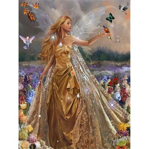Angel Butterfly DIY Embroidery 11CT Cross Stitch Kits Needlework Craft Set Cotton Thread Printed Canvas Home Decor GJ871