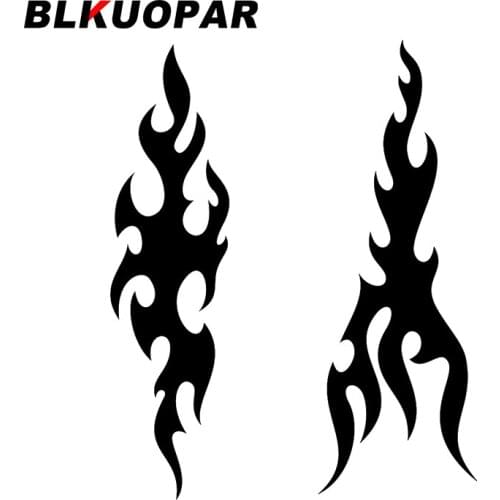 BLKUOPAR Flames Silhouette Car Stickers Waterproof Simple Decals Scratch-Proof Refrigerator Motorcycle Helmet Decor Car Styling