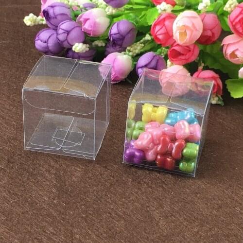 Wholesale Transparent PVC Box 3x3x3cm Clear PVC Packaging boxes 100PCS/Lot