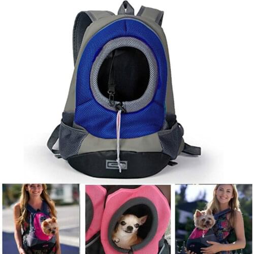 Pet Dog Carrier Pet Backpack Bag Portable Travel Bag Pet Dog Front Bag Mesh Outdoor Hiking Head Out Double Shoulder Sports NEW