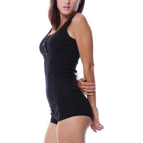 Womens Pajamas Sexy Modal Tank Top Boxer Shorts Sleepwear Ladies Lingerie Party Set Female Casual Sleeveless Homewear 2021 New