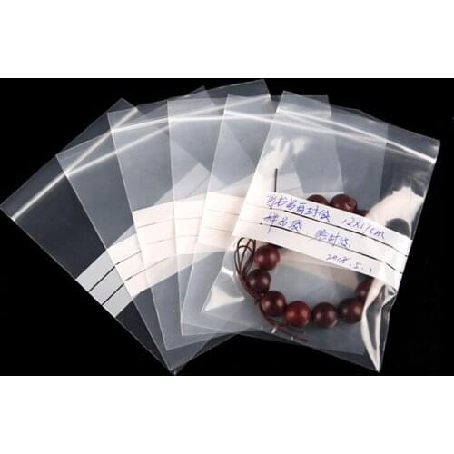20 Wire PE Clear Plastic Writing Ziplock Bag Thick Antioxidant Jewelry Writing Packaging Bag Eco-friendly Note Bags
