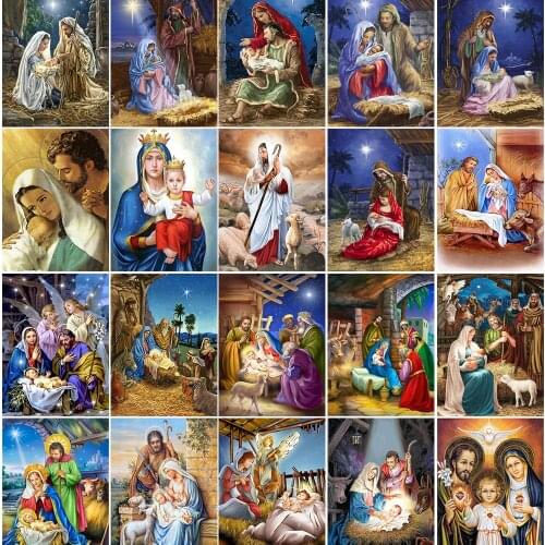 Religious Mother and Child 5D Diamond Painting DIY Art Cross Stitch Kits Diamond Mosaic Home Decoration Embroidery Gift