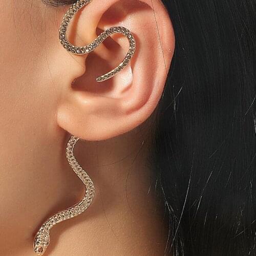 Timlee E227 Europe And America New Simple Personality Geometry Snake Alloy Clip Ear Cuff Temperamental Jewelry Wholesale