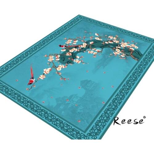 Traditional Chinese Floor Carpets For Living Room Non-slip Antifouling Large Washable Carpet For Bed Room Factory Direct Supply