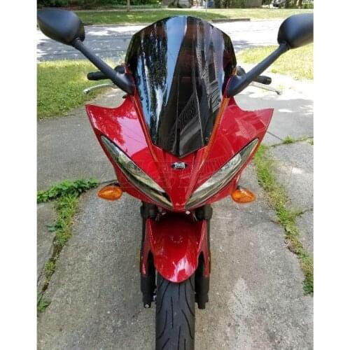 Motorcycle Double Bubble Windshield Windscreen Screen For 2007 2008 2009 2010 Yamaha FZ6 S2 600 FZ-6 FZS600 Fazer FZ 6 Smoke
