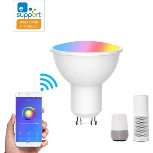 Dimmable Led Bulb GU10 RGB Led Spotlight Saving Light LED Bulb Supports Control For Home App Remote Control RGB Light Lamp