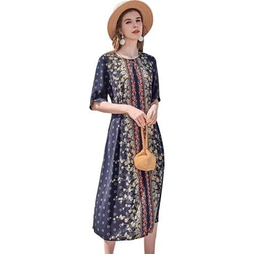 Womens Silk Dress With European And American Temperament
