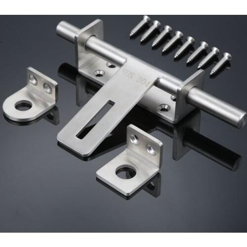 170*100mm Stainless Steel Door Slide Lock Catch Gate Garage Shed Safety Door Bolts With Screws Security Latch Sliding Lock