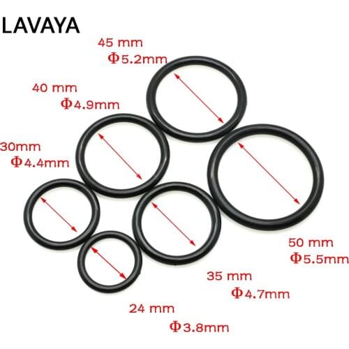 24mm 30mm 35mm 40mm 45mm 50mm Inner Dia. Plastic O Ring Apparel Garments Shoes Backpack Outdoor Bag Parts Accessory