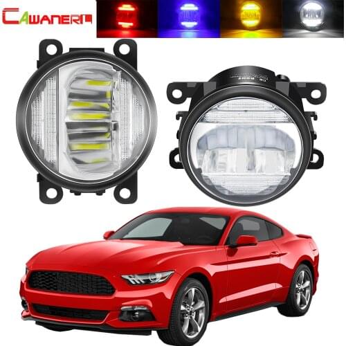 2in1 LED Fog Light + Daytime Running Lamp For Ford Mustang 2005-2017 (Not Fit GT) 30W 8000LM Car Front Bumper Fog Light DRL 12V
