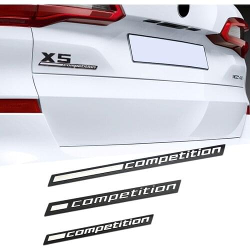3D Metal Rear Trunk Stickers Emblems Badge Car Styling For Competition M3 M5 M4 F16 F15 E45 SE E46 E39 E36 E34 X1 X3 X5 X6