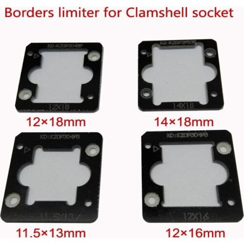 4 PCS/Lot eMMC/eMCP test Socket borders limiter frame guider,for pogo pin clamshell structure,11.5*13mm,12*16mm,12*18mm ,14*18mm