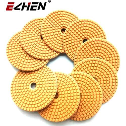 5 Pcs /lot Diamond Wet Polishing Pads For Marble Granite Concrete Tools Angle GrinderDiameter 100mm 4 Inch