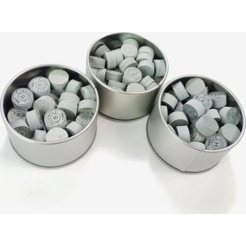 50pcs/lot 2019 latest Jassinry cue tips 14mm grey Billiards Pool cue tips in S/M/H 10layers tips Billiards accessories