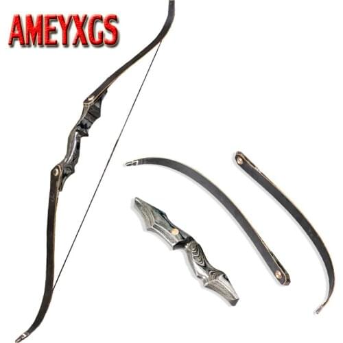 58 Inch Archery Takedown Recurve Bow Draw Weight 25-50lbs Right Hand Bow Handle Hunting Shooting Accessories