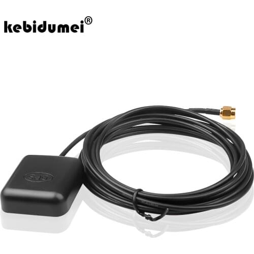Kebidumei GPS Active Remote Antenna Aerial Connector 3 meter Car Auto Mini GPS receiver Antenna Navigation SMA Connector